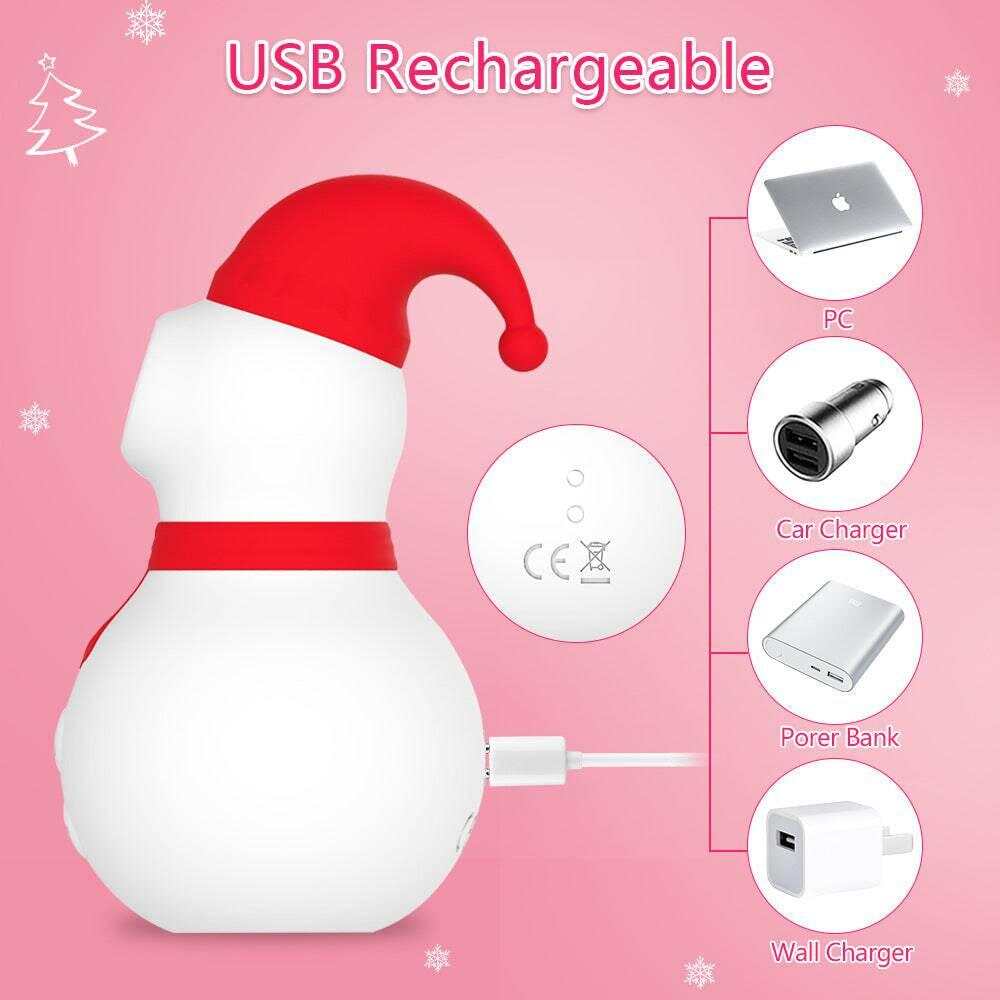 Christmas Snowman Rechargeable Electric Clitoral Vibrator