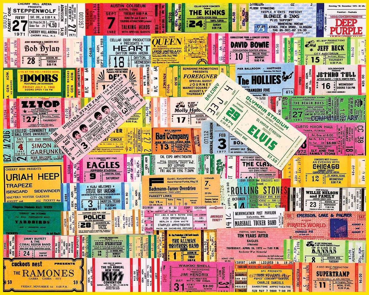 Concert Tickets (1844pz) - 1000 Piece Jigsaw Puzzle