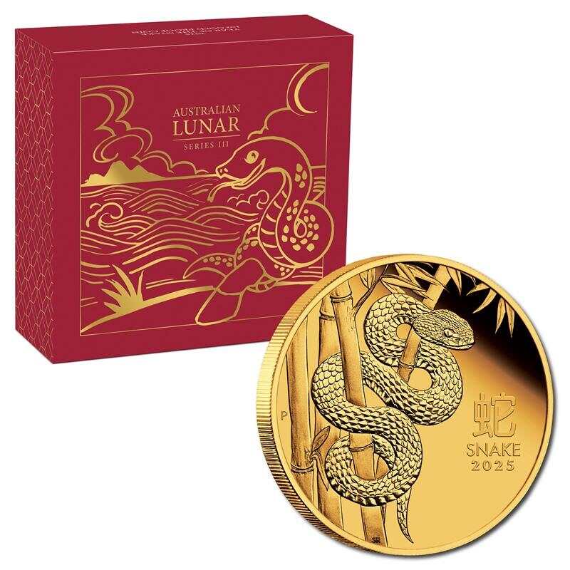 Australia Lunar Year of the Snake 2025 $100 1oz Gold Proof Coin
