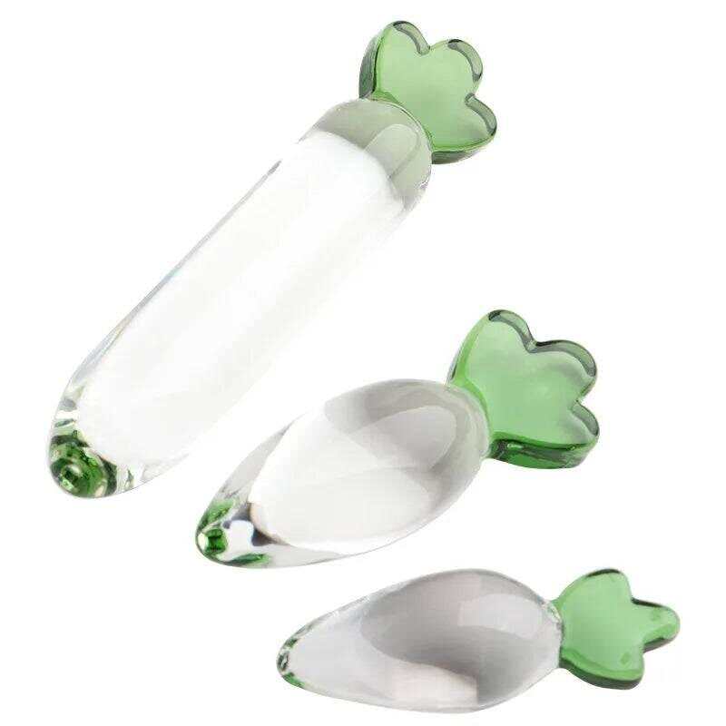 Radish Crystal Glass Dildo - Unique Design for Anal & Vaginal Play