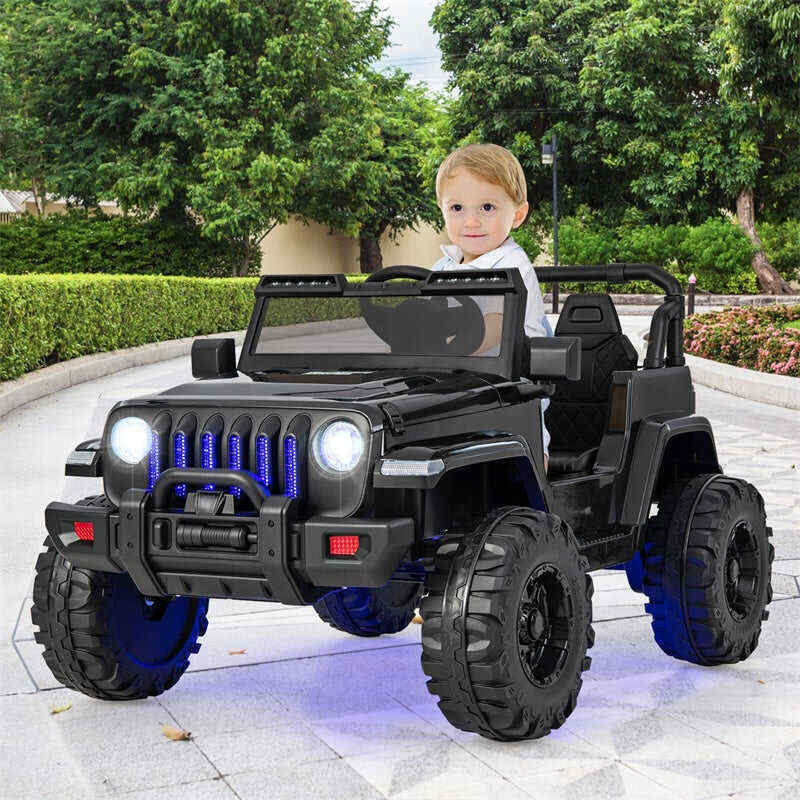 12V Kids Ride-on Jeep Car Battery Powered Electric Truck with Parental Remote Control