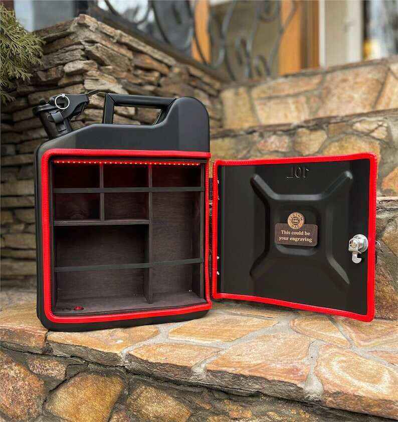 10 L Jerry Can Mini Bar, Original Gift For a Man, Custom Fuel Bar, Personalized Mini Bar For Home, Interior Decor, Gift For Him, Travel Bar