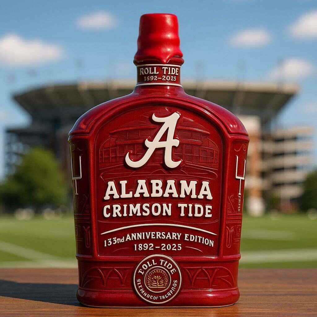 Alabama Crimson Tide 133rd Anniversary Whiskey Bottle