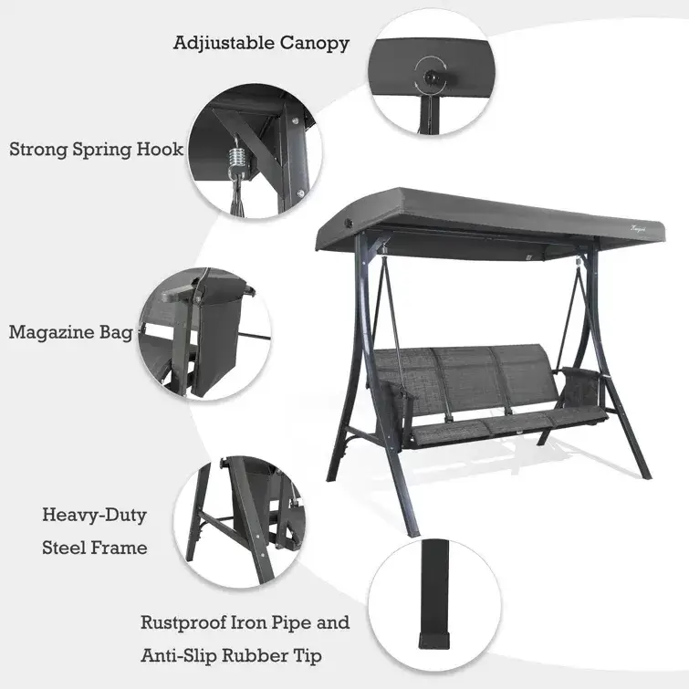 Otteridge Patio Porch Swing with Stand
