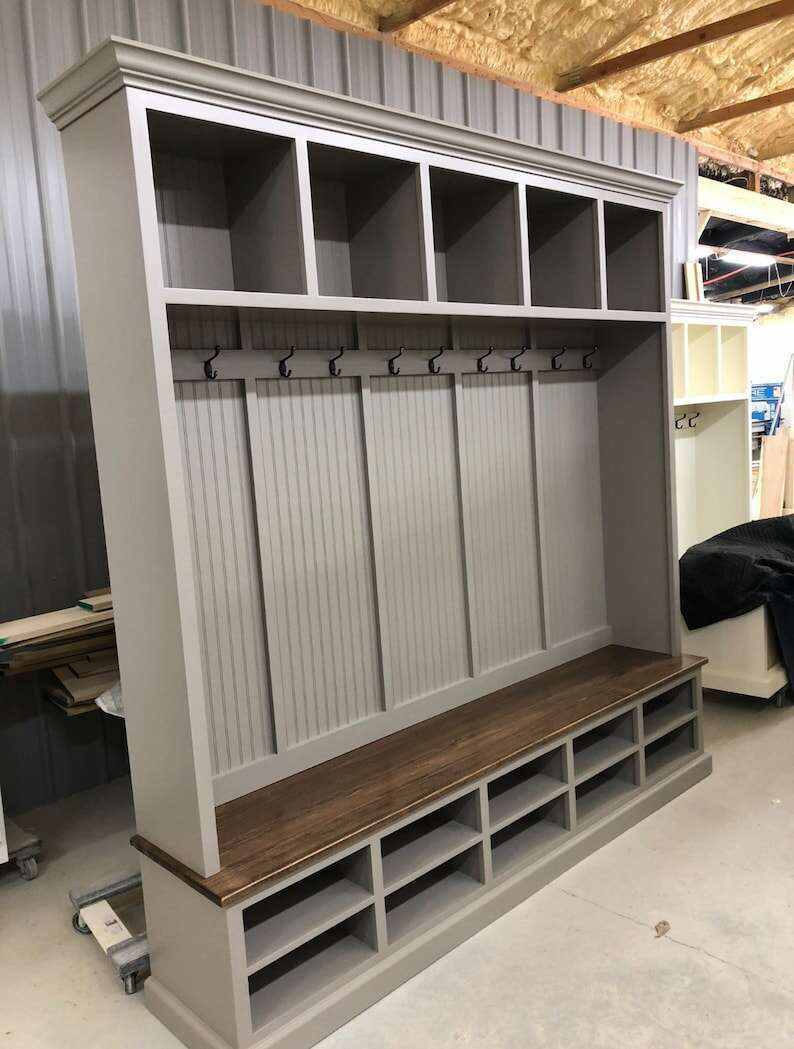 MORAGA 5-section Mudroom hall tree bench shoe storage