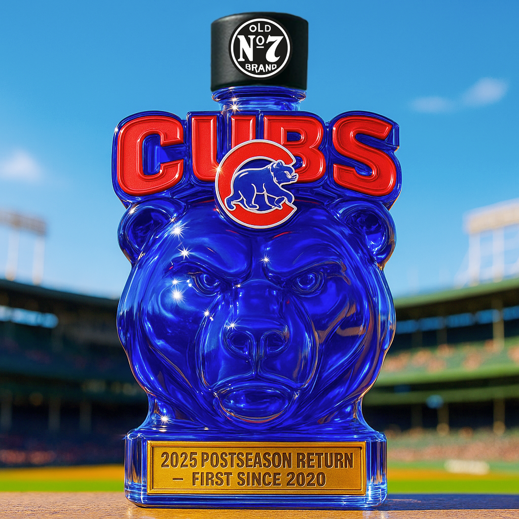 Chicago Cubs Whiskey Bottle – 2025 Postseason Return Edition