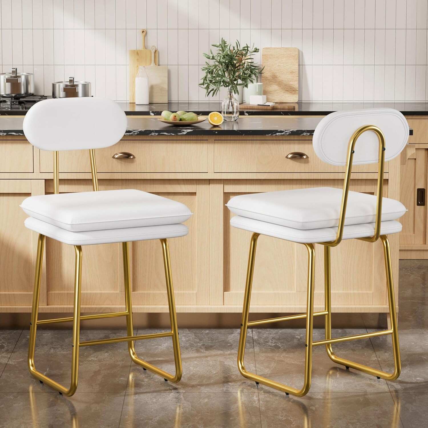 VECELO Bar Stools Set of 2