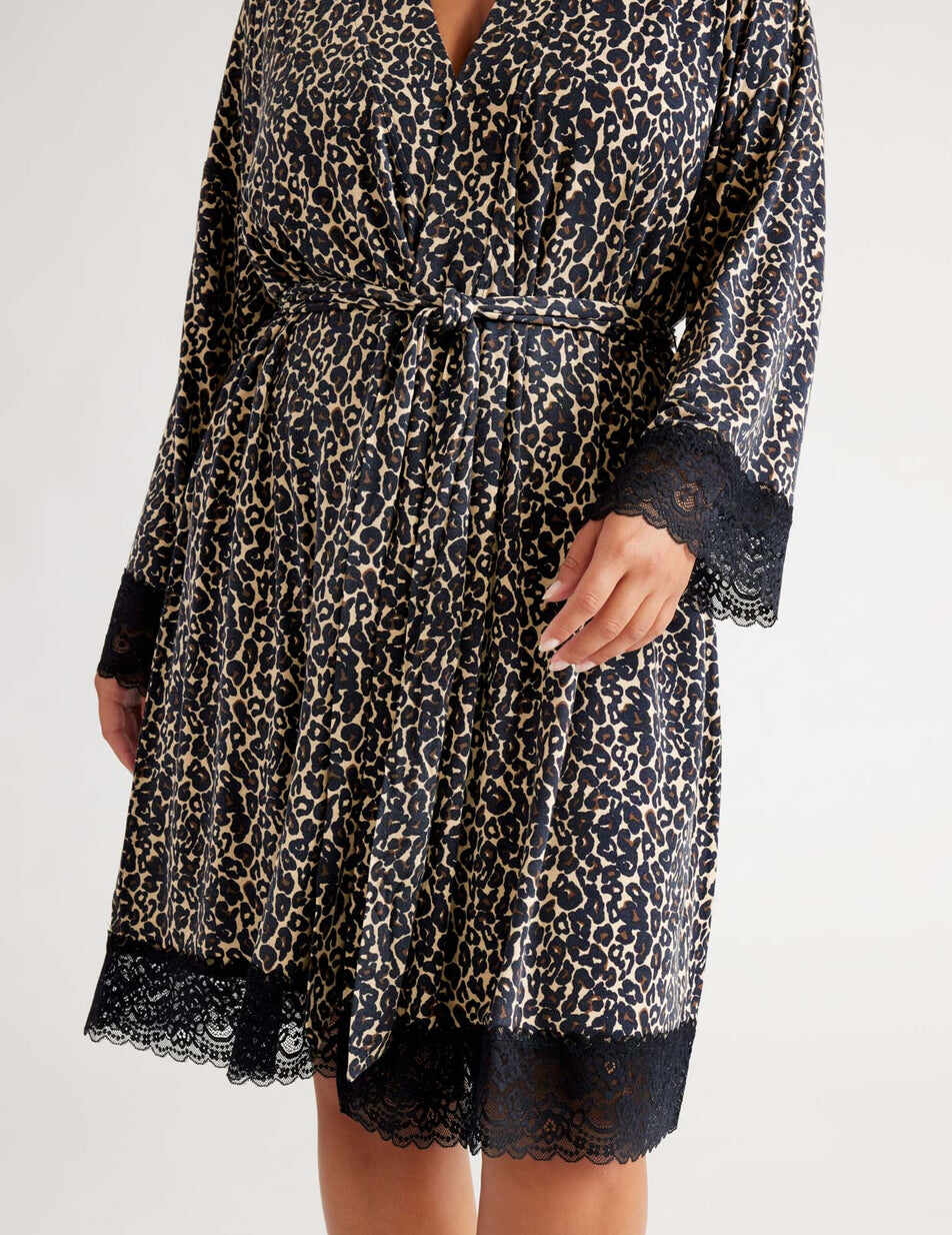 Lace Trim Robe