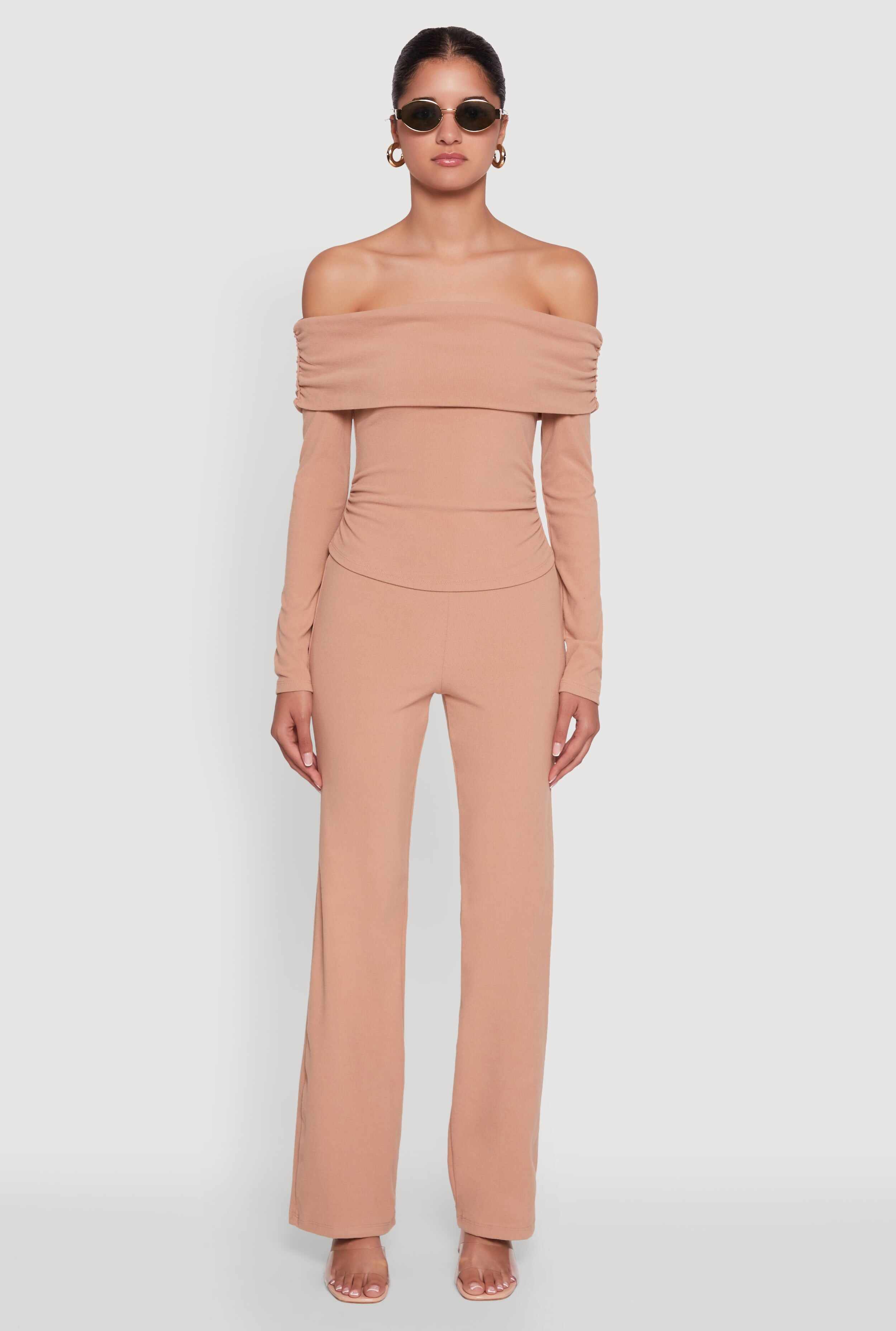 Haute Monde Brushed Knit Boot Cut Pants