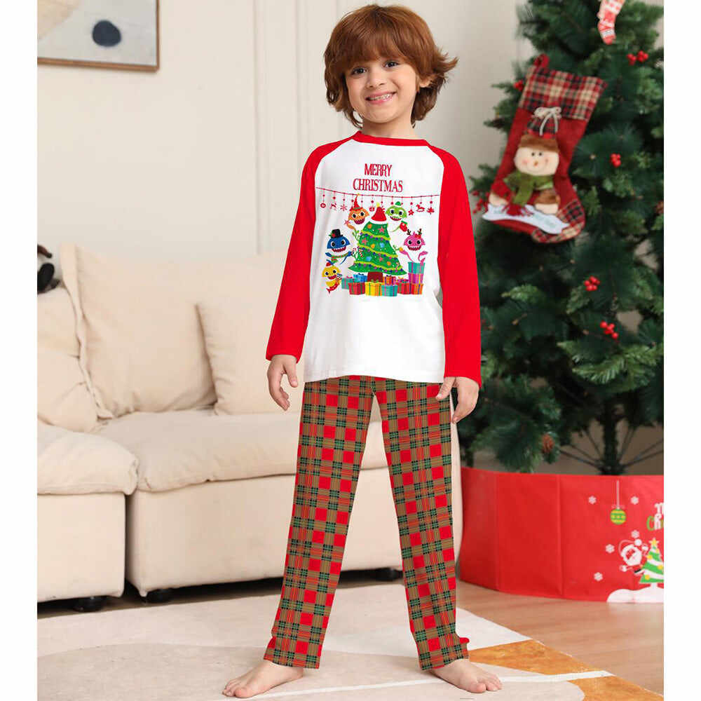 Cute Puppy Print Christmas Family Matching Pajamas