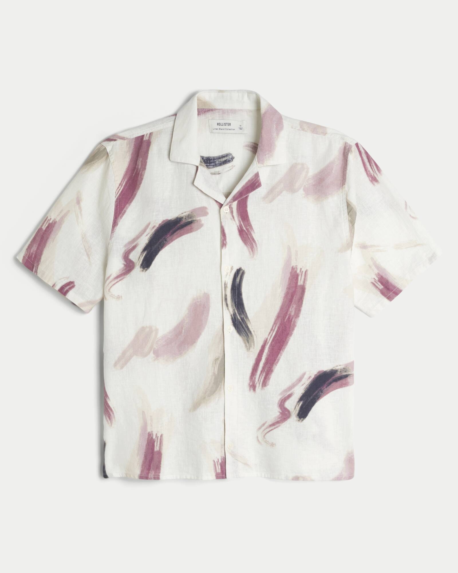 Boxy Short-Sleeve Linen-Blend Shirt