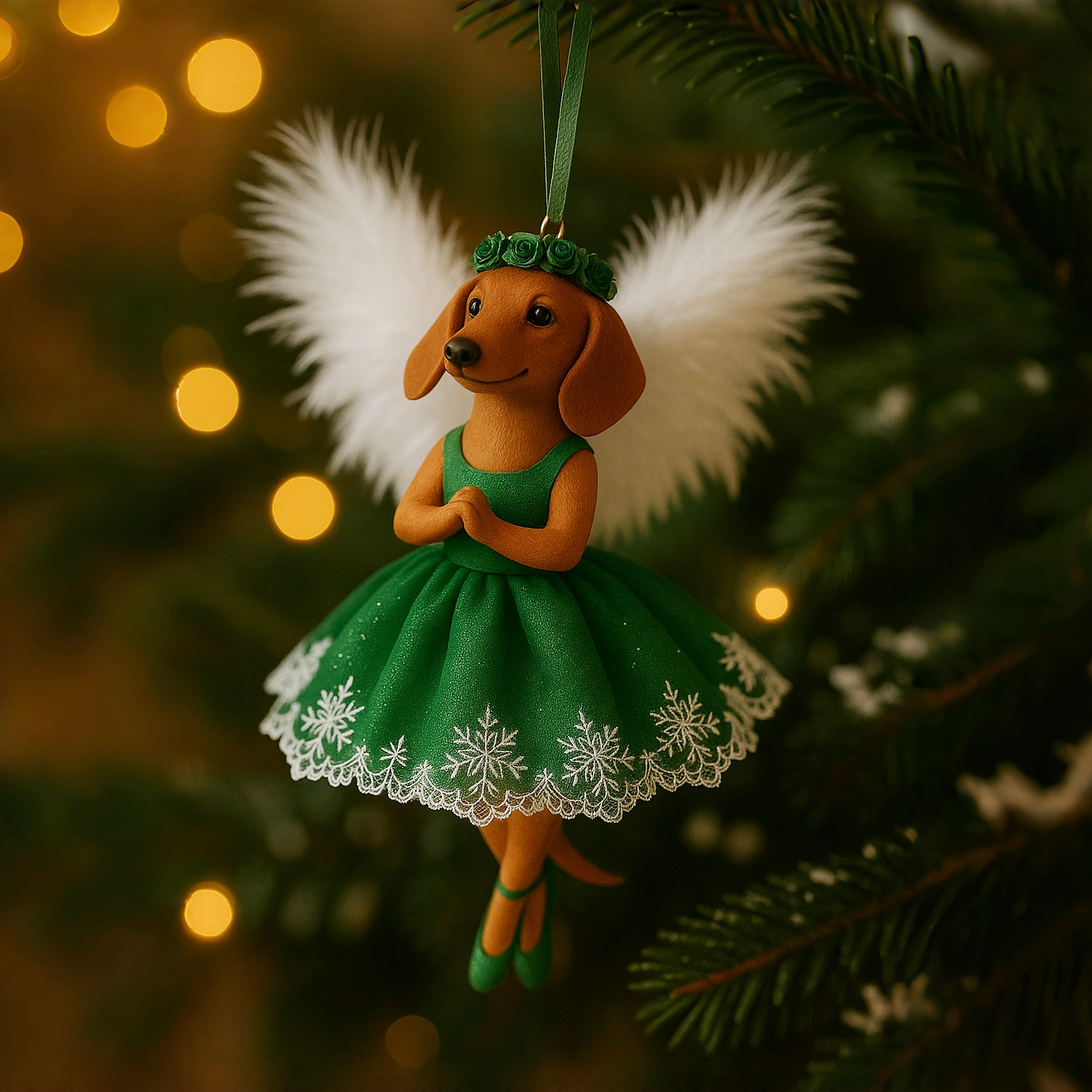 Dachshund Ballet Angel Ornament Collection