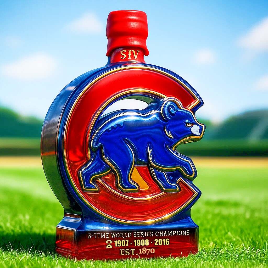Chicago Cubs Team Honor Limited Edition Whiskey Bottle