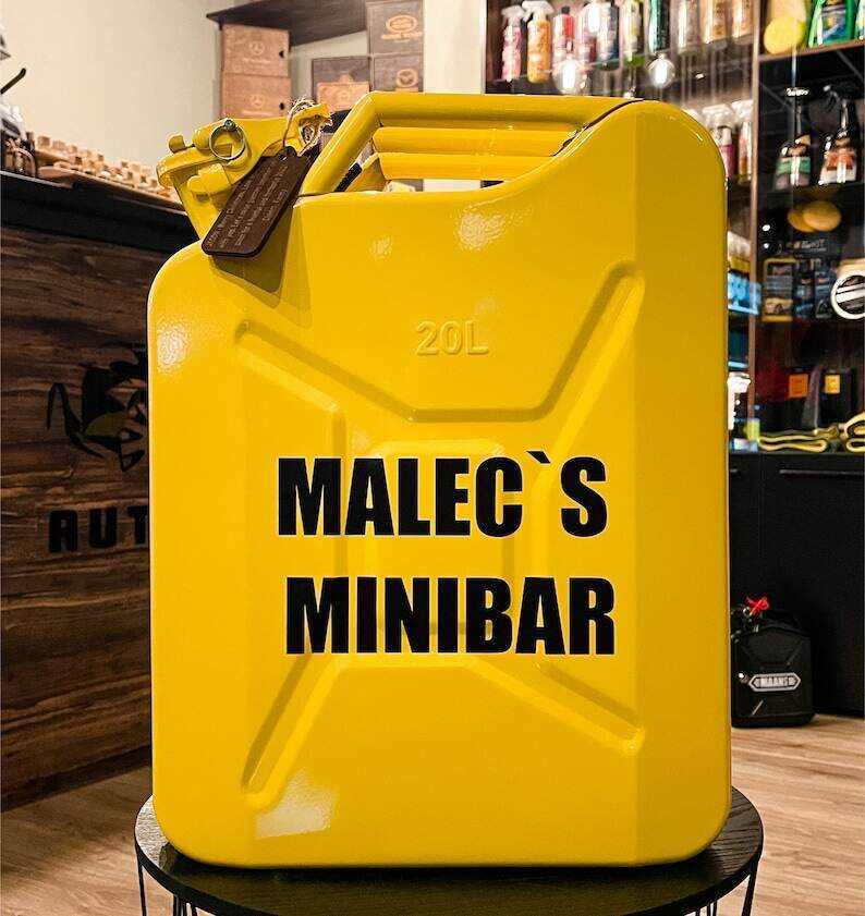 20 L Jerry Can Mini Bar For Christmas, Custom Original Gift, Personalized Mini Bar Canister Set, Father's Day Gift Set, Custom Fuel Bar