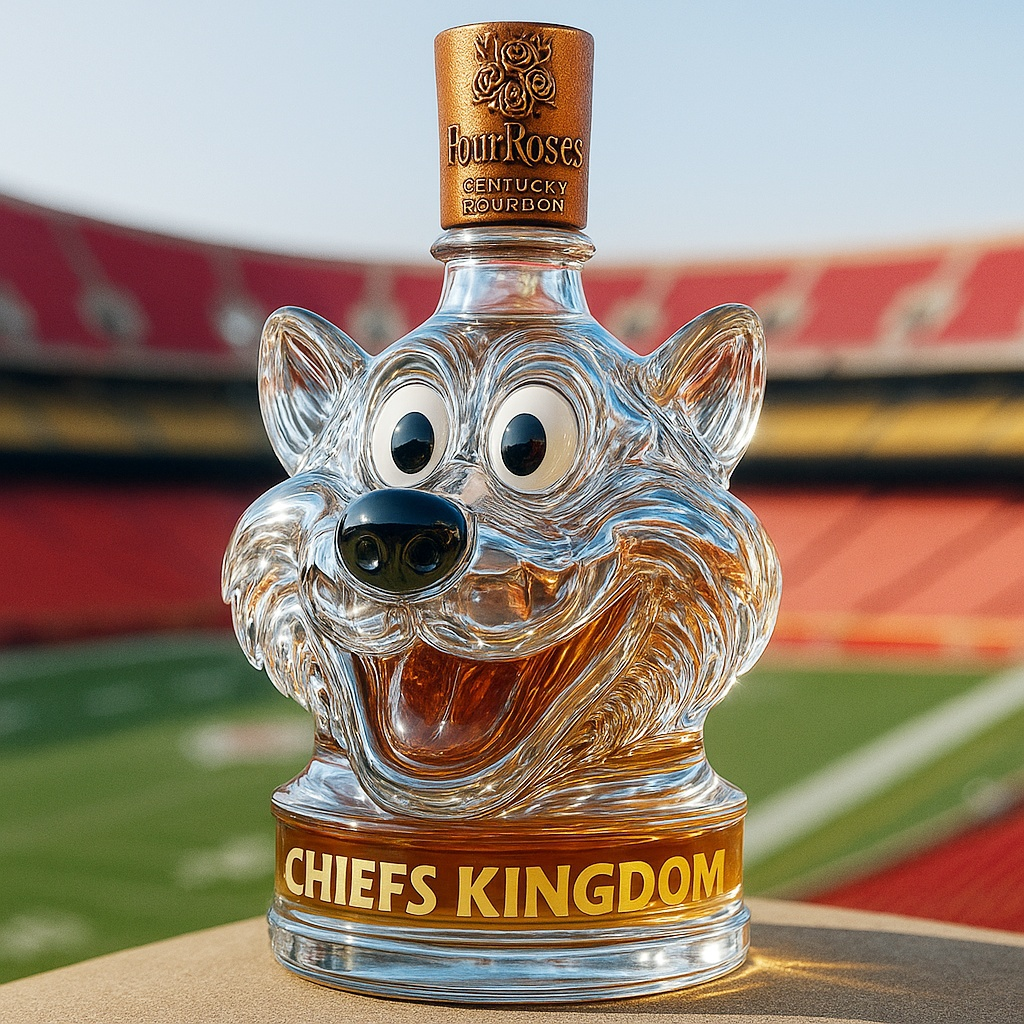 KC Wolf  Whiskey Bottle