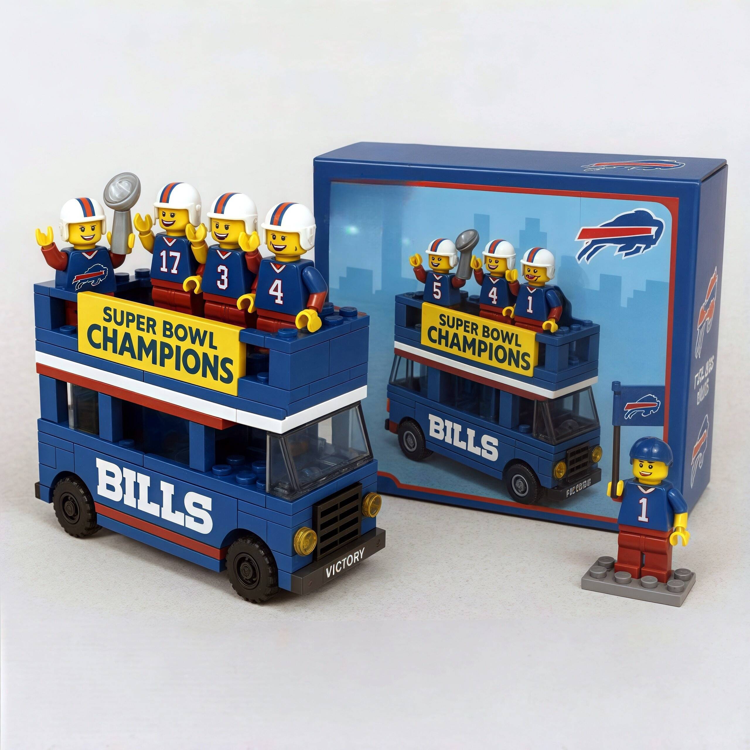 🏈🏆NFL Victory Parade Car Brick Set