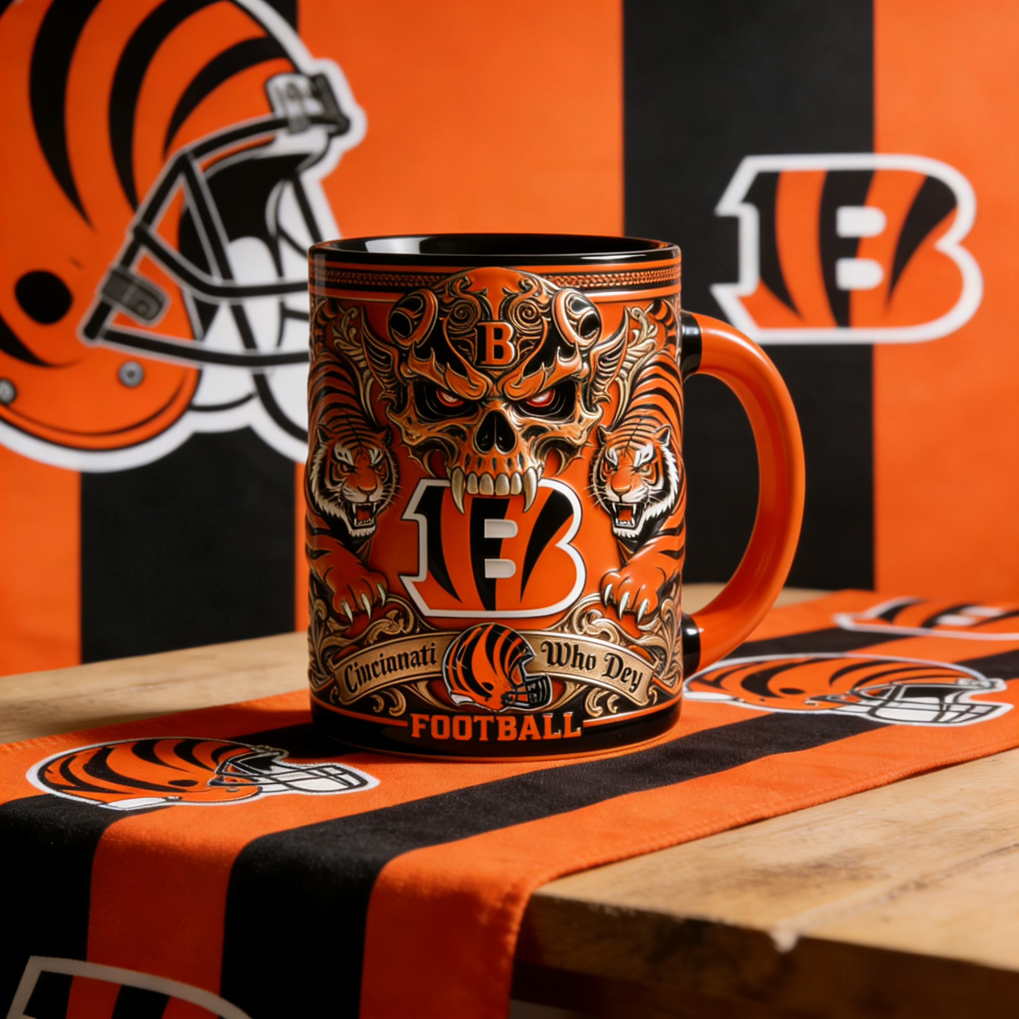 Bengals Skull Mug