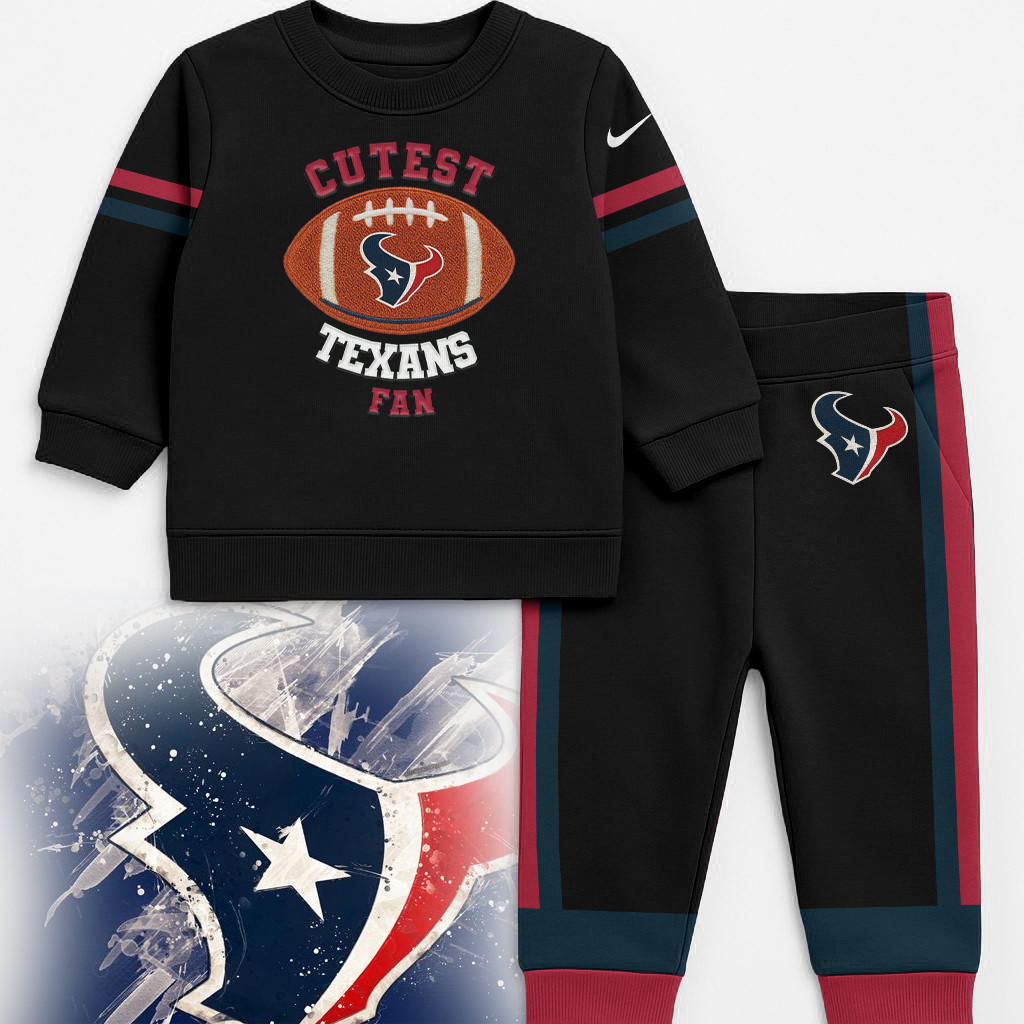 Houston Texans | Premium NFL Unisex Kid Shirt and Sweatpants Set HI