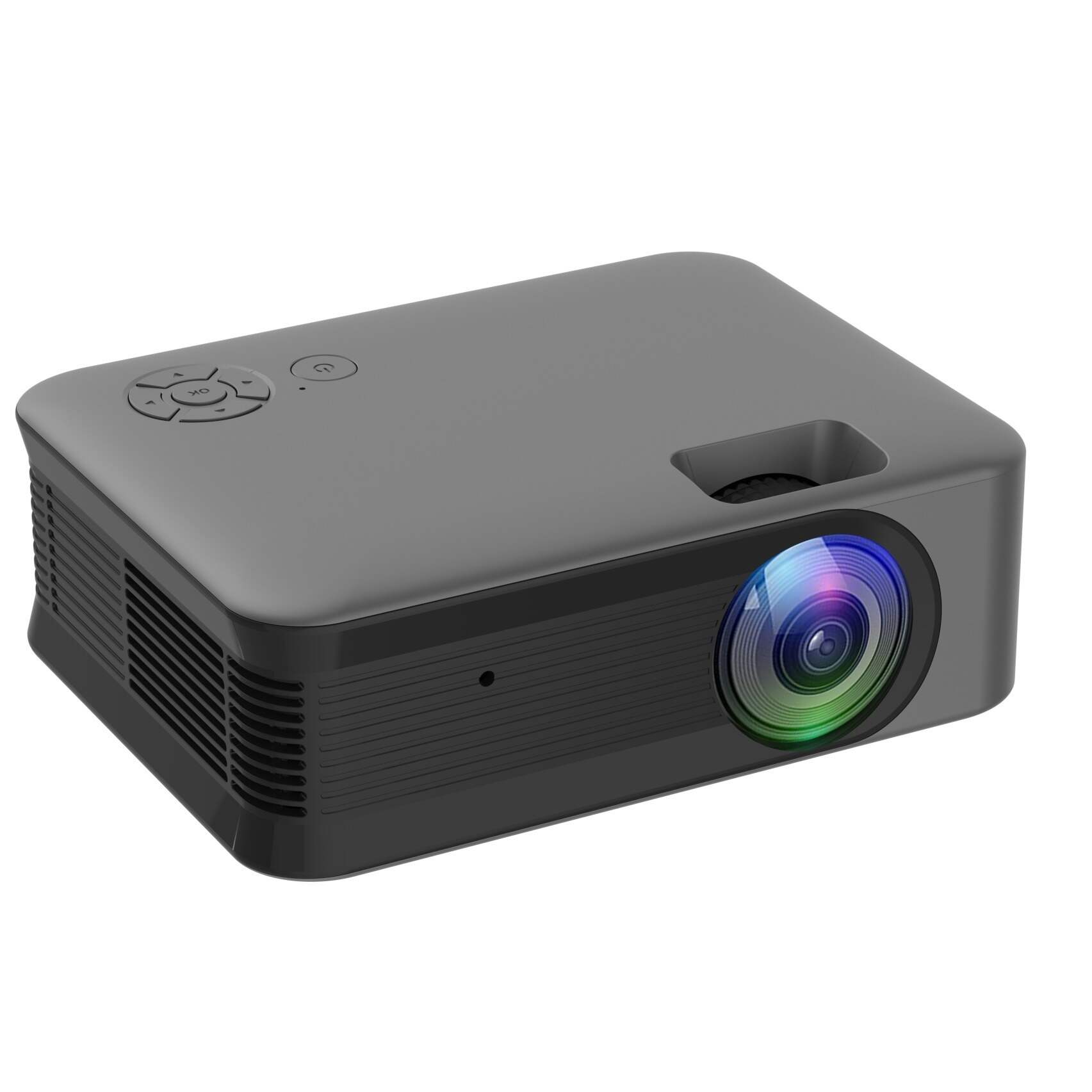 1pc Big Screen Watching Ball Games Mini Projector 2022 ,1080P Supported, Outdoor Projector Home Theater For Office Home Black