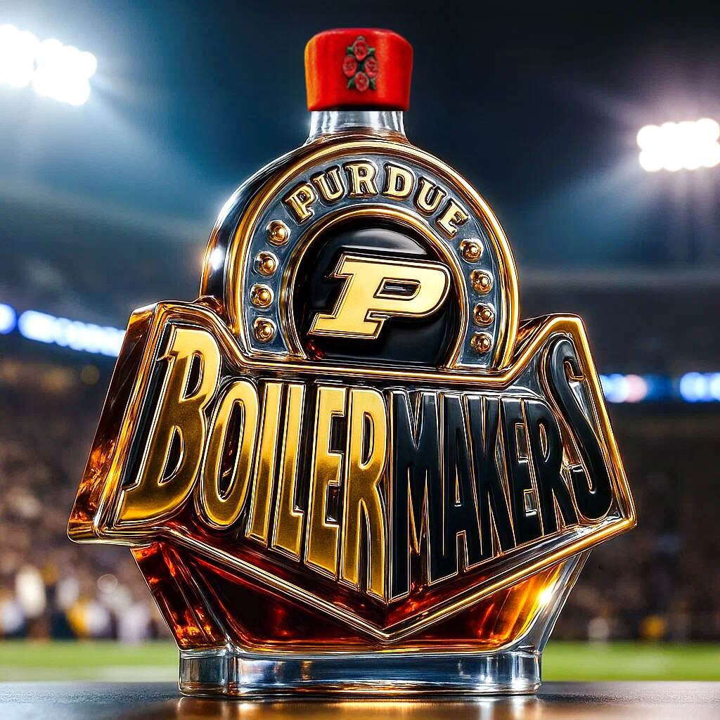 Purdue Boilermakers Whiskey Bottle