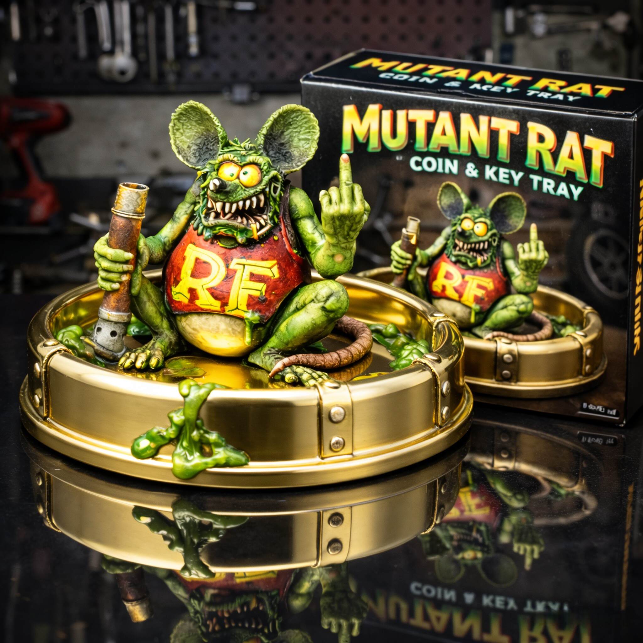 Rat Fink Garage Coin & Key Tray