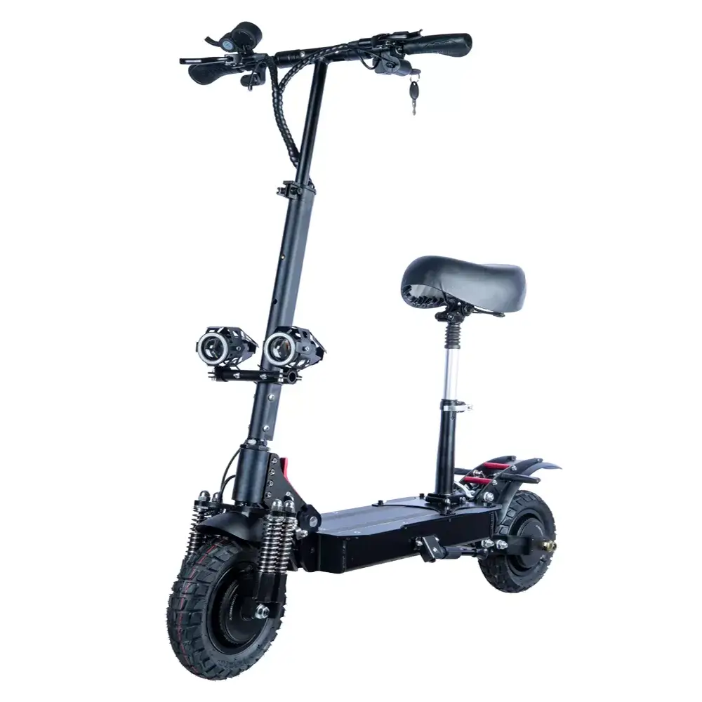 (🔥Limited Time Sale) T4 10inch 2400W E Scooter with Off Road Tire Foldable Dual Motor Electric scooter