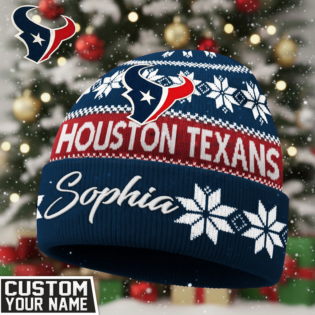 Houston Texans | Premium NFL Personalized Football Beanie Hat TD