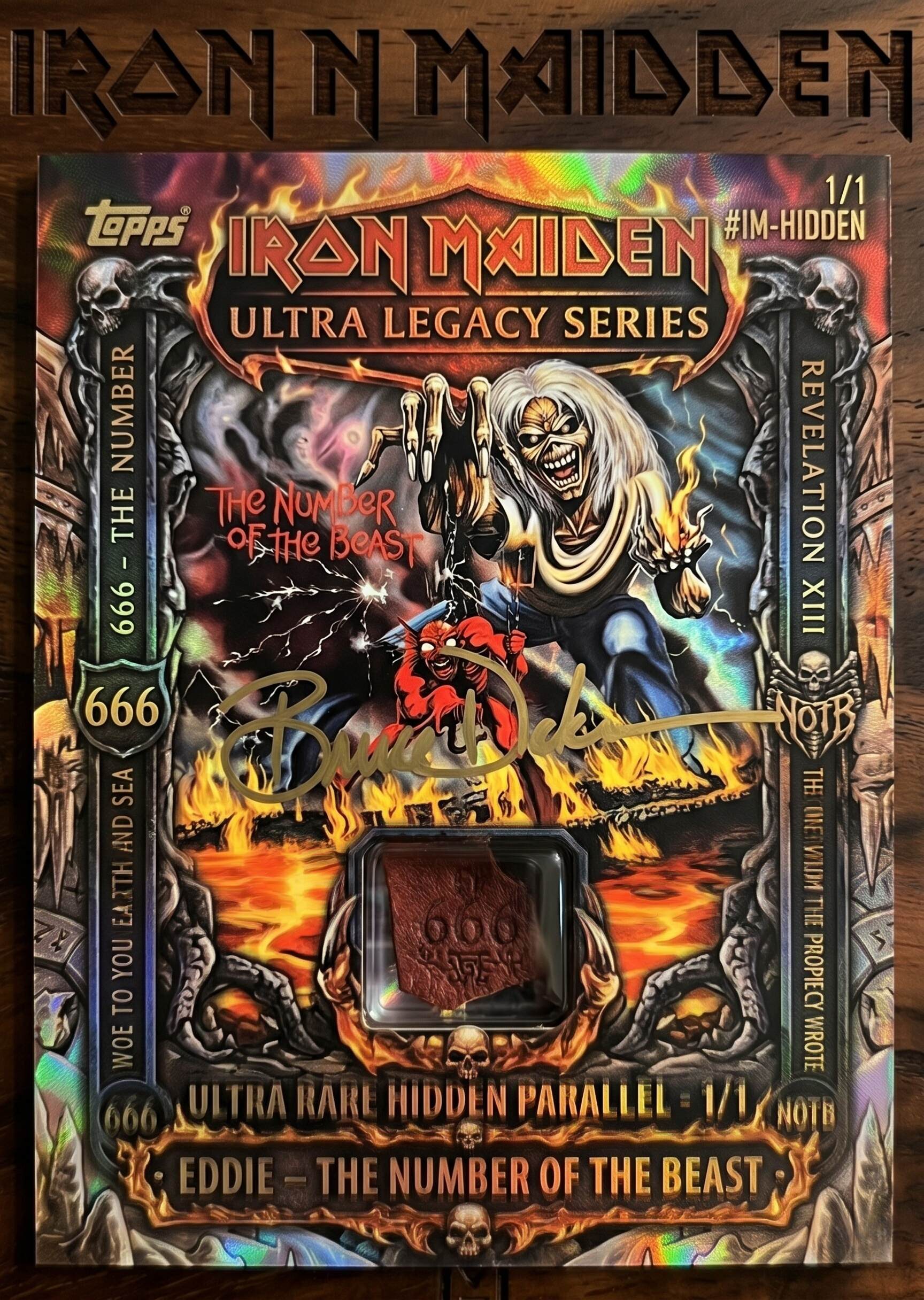Iron Maiden Eddie 50 Years of Metal Limited Trading Card Box Holographic Rare Edition