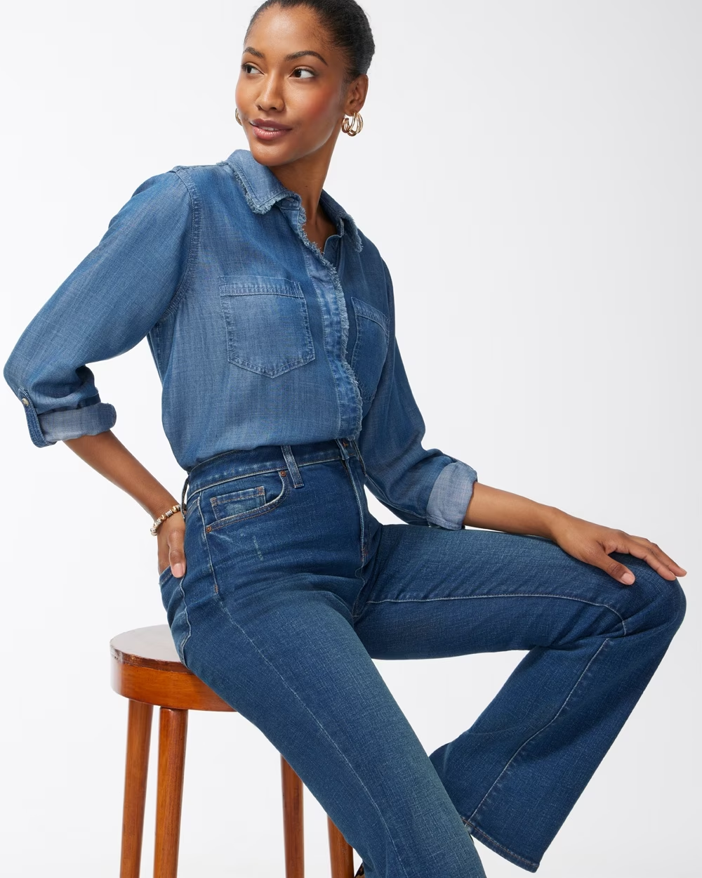 Touch Of Cool Fringe Denim Shirt