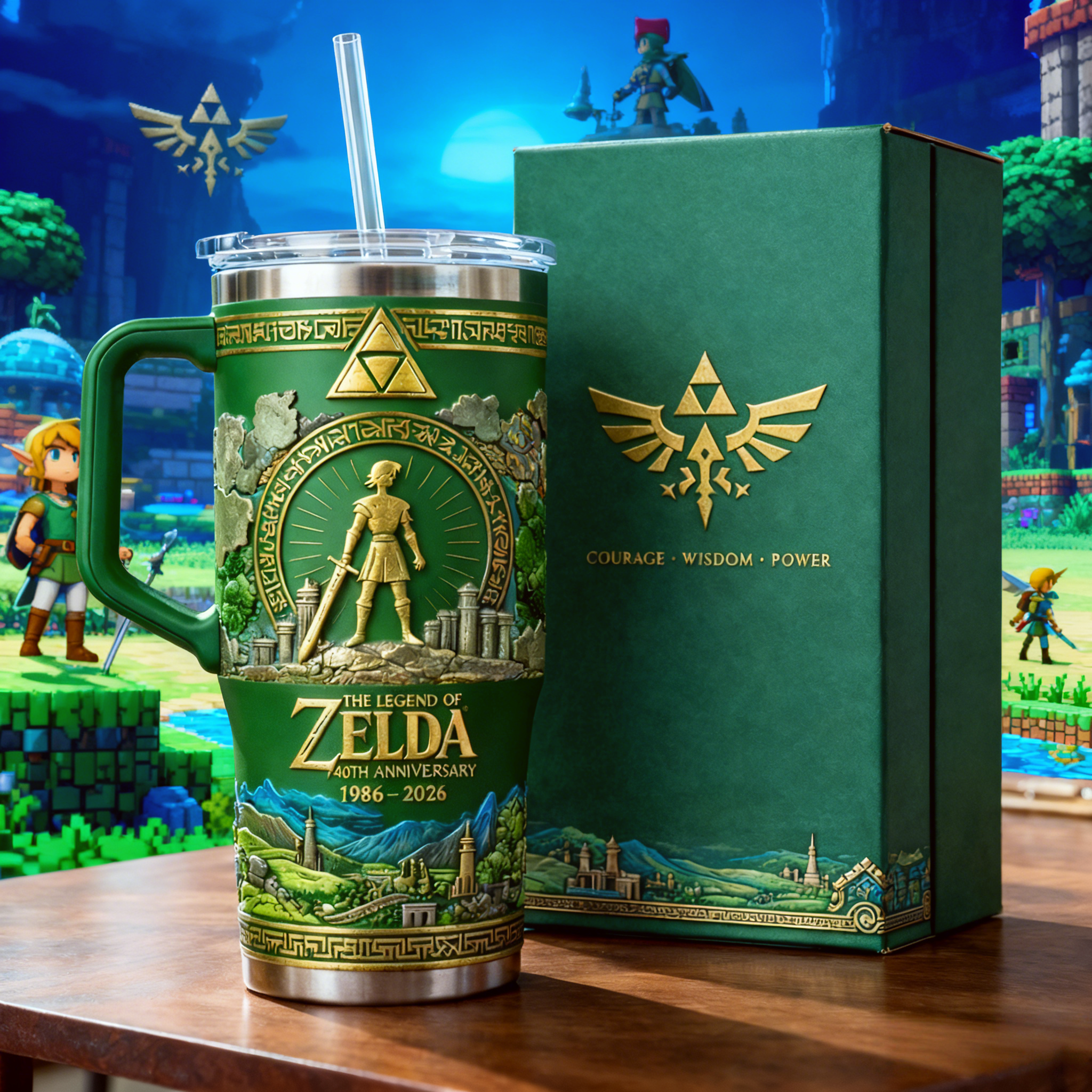 The Legend of Zelda 40th Anniversary Collectible Tumbler(1986-2026）