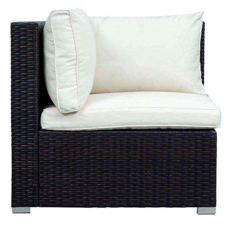 Lancaer Wicker/Rattan 6 - Person Seating Group with Cushions