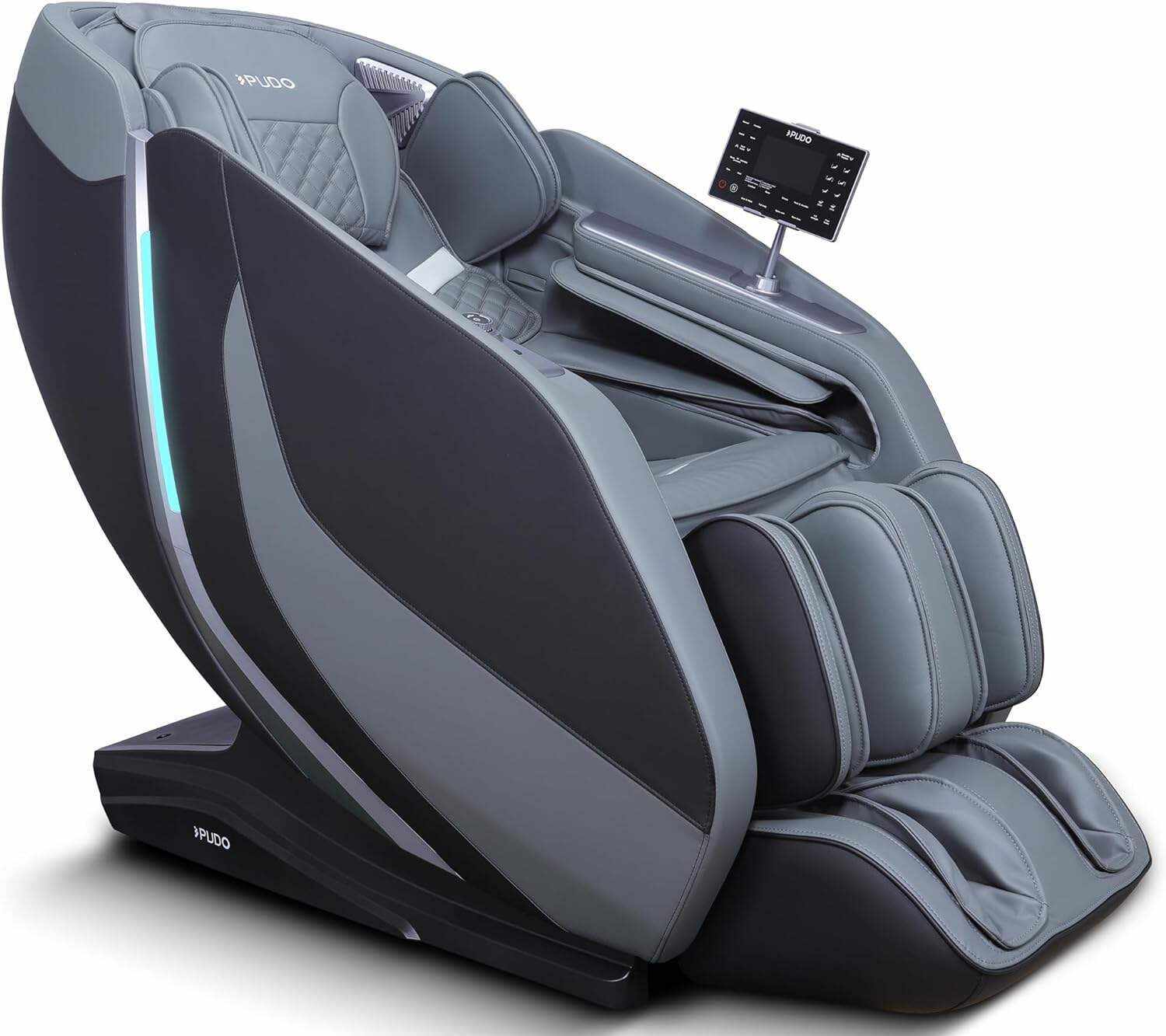 PUDO 2023 4D Massage Chair Full Body | Zero Gravity Shiatsu Massage Chairs Recliner with AI Voice with Heated SL Track Bluetooth Speaker Airbag Yoga Stretch, Foot Roller Auto Legrest (Beige)