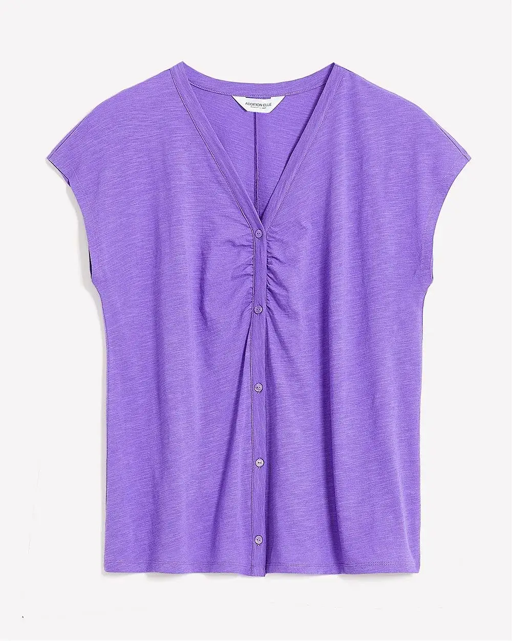 Extended-Sleeve Knit Top with V Neckline - Addition Elle