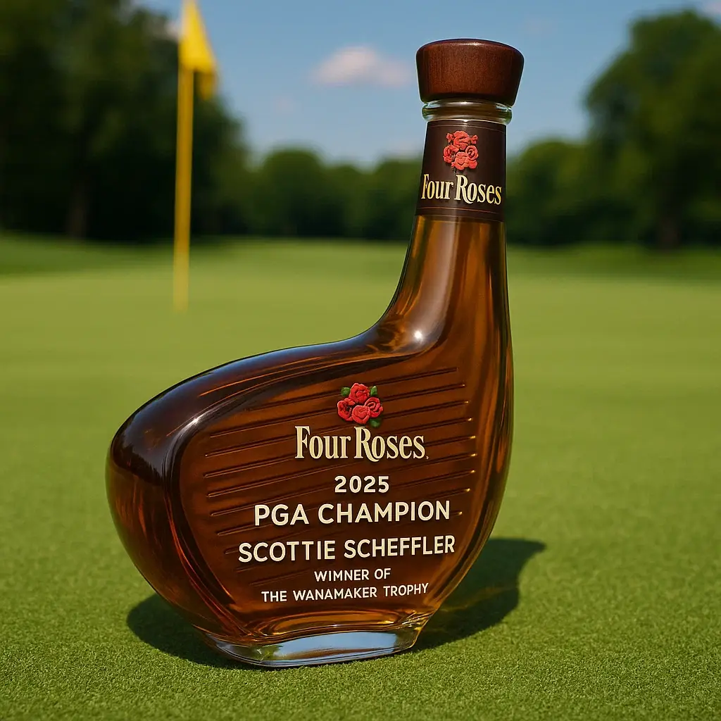 2025 PGA Championship Scottie Schaeffler Whiskey Bottle