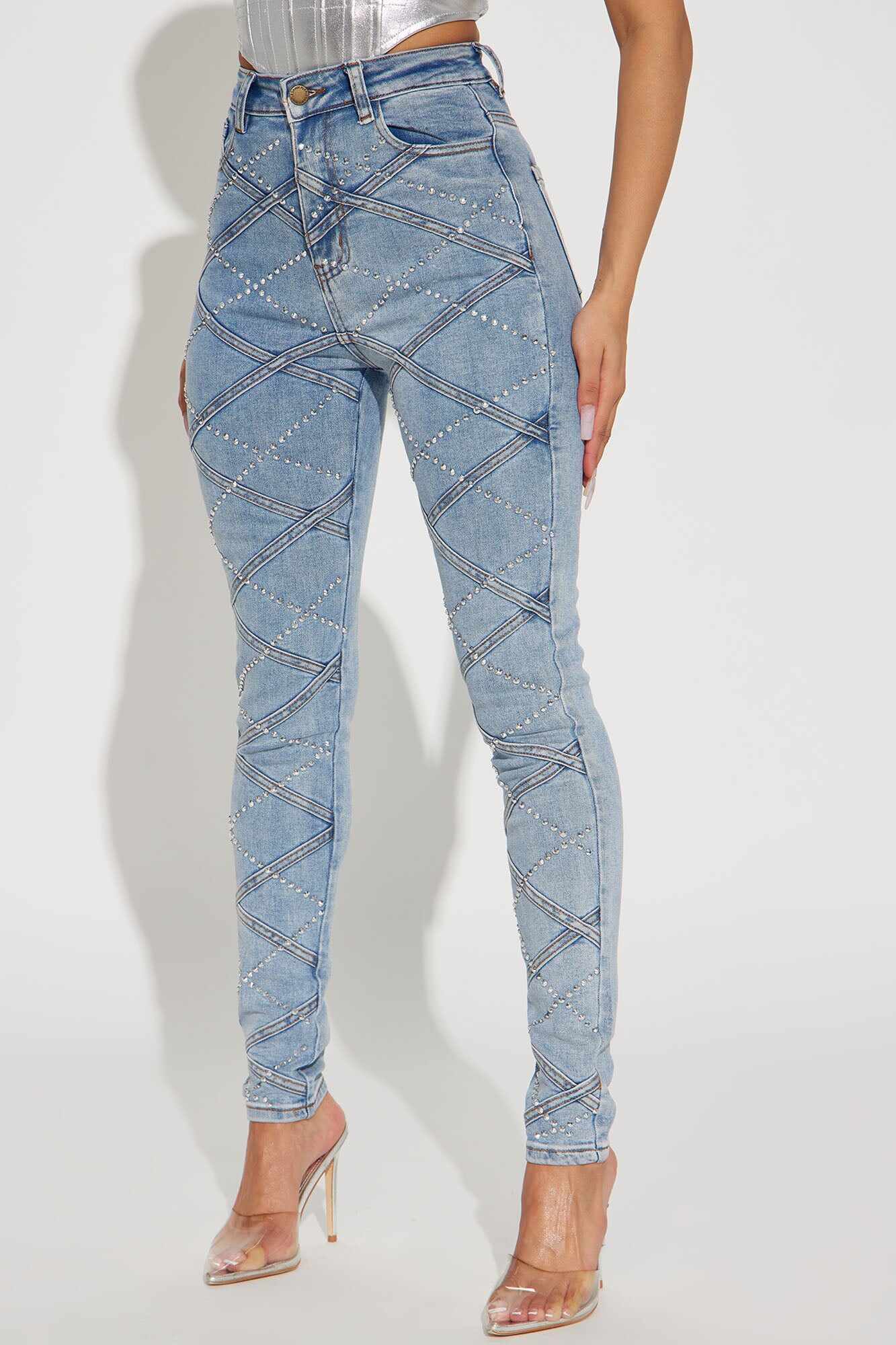 My Time To Shine Stretch Skinny Jeans - Light Wash