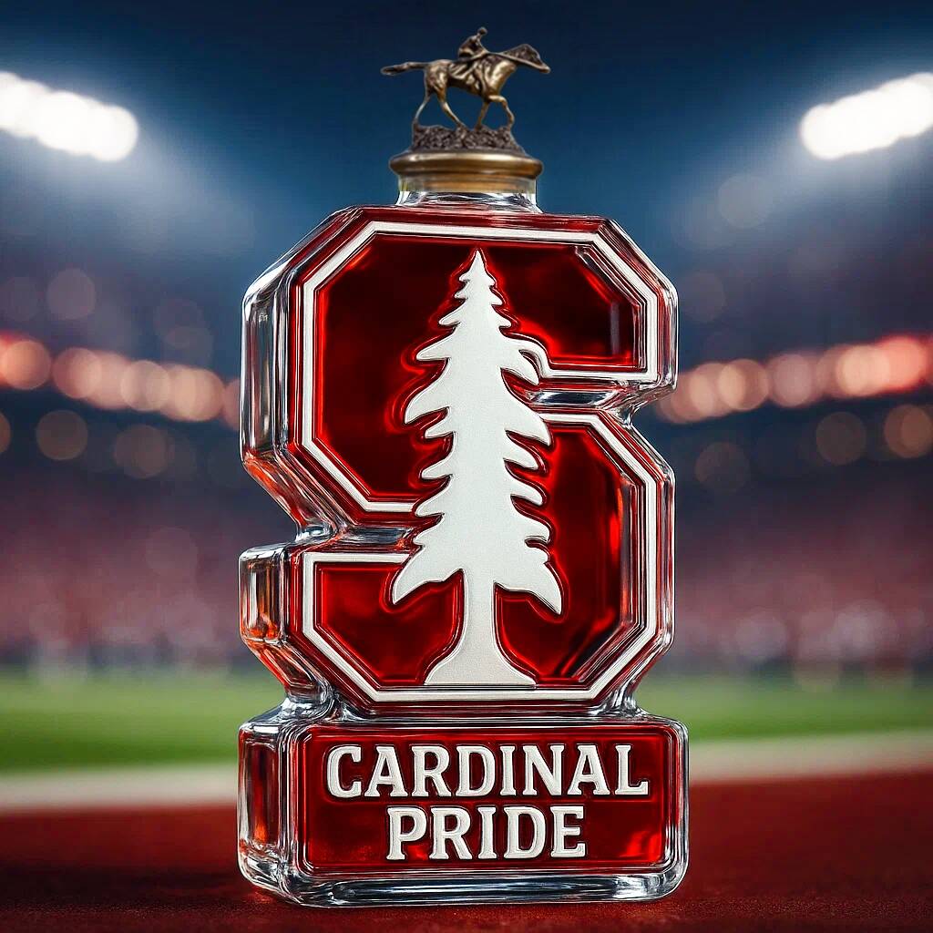 Stanford Cardinal Whiskey Bottle
