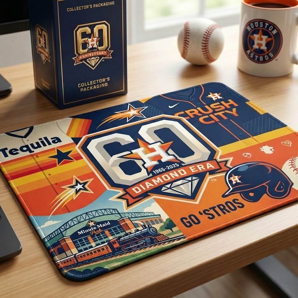Houston Astros 60th Anniversary Desk Mat ⚾🧡
