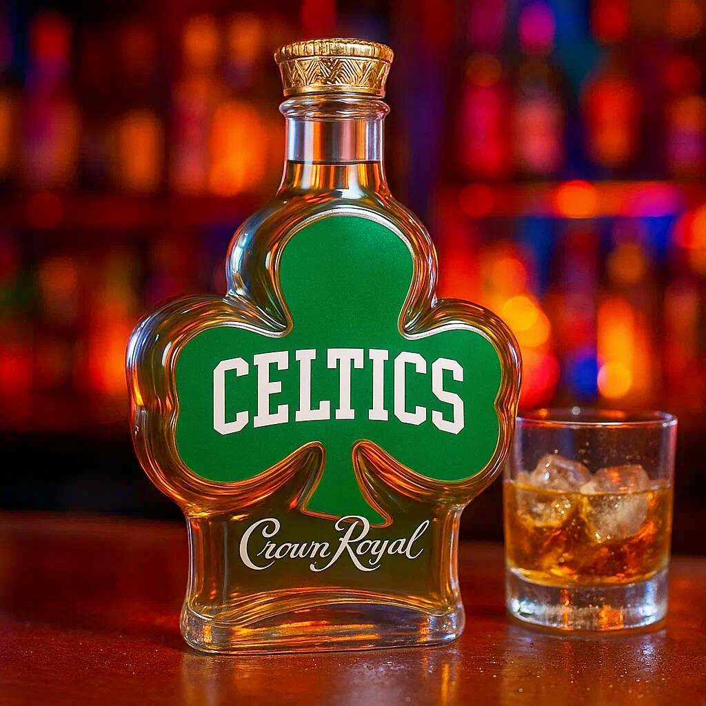 Boston Celtics Clover Whisky Bottle