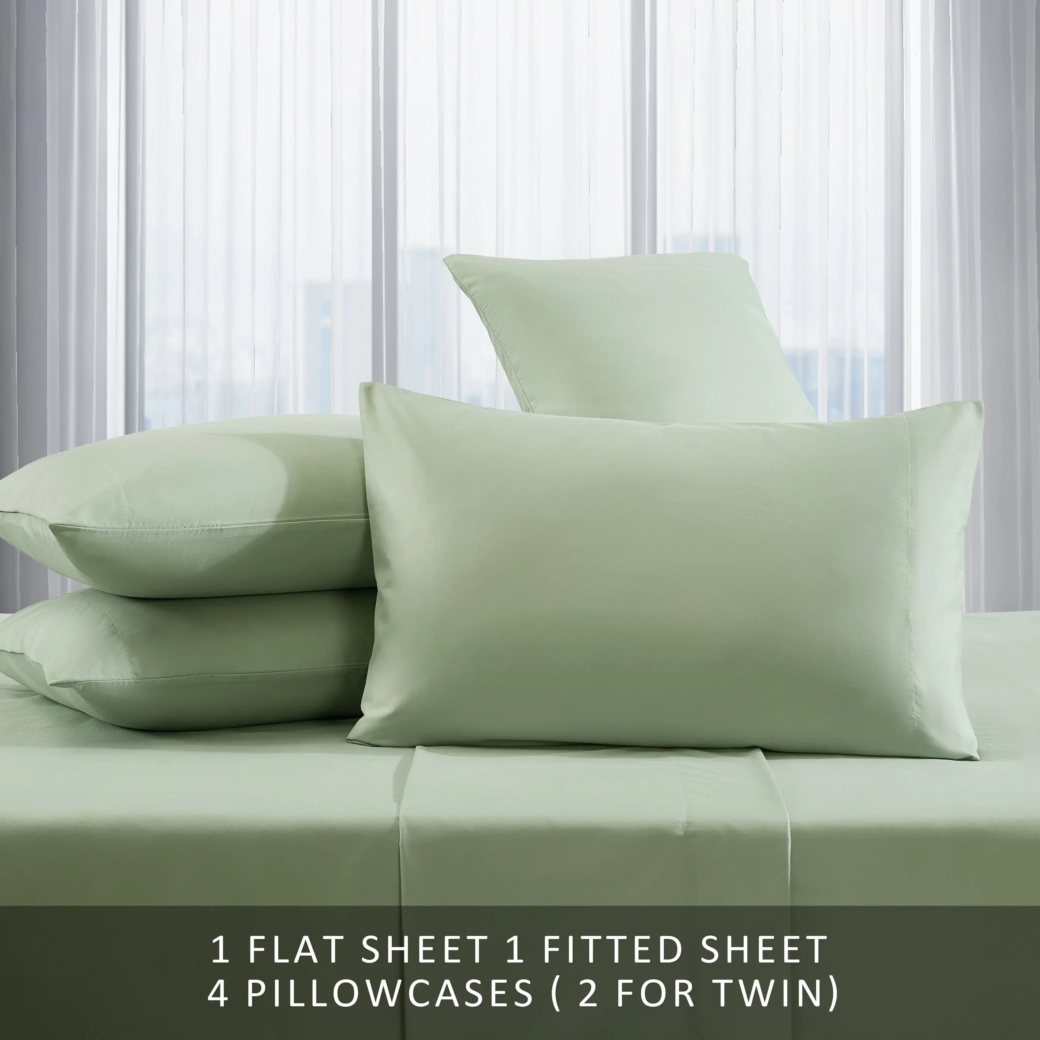Kenneth Cole Solution Recyled Polyester Solid Bonus Sheet Set