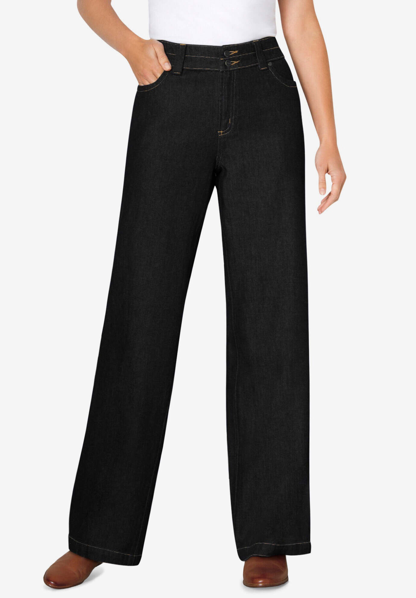 Perfect Cotton Wide-Leg Jean