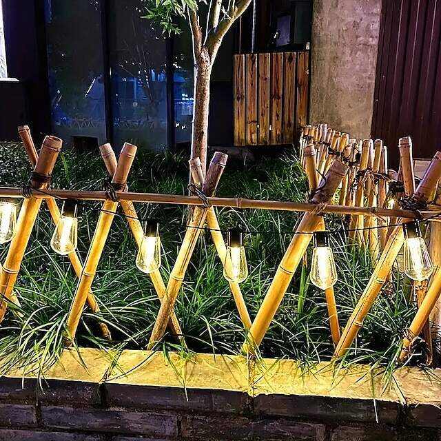 Solar Outdoor String Lights 20 Vintage Bulbs 5M 16.4FT for Camping Patio