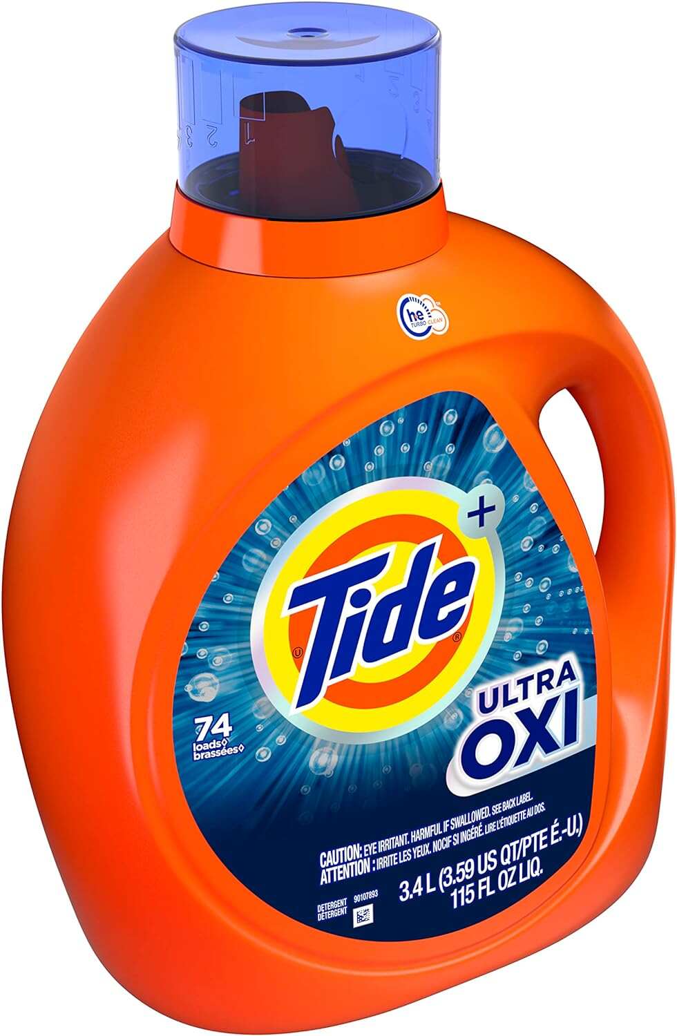 Tide Ultra Oxi Laundry Detergent Liquid Soap, High Efficiency (HE), 59 Loads, Blue, 84fl oz (Pack of 1)