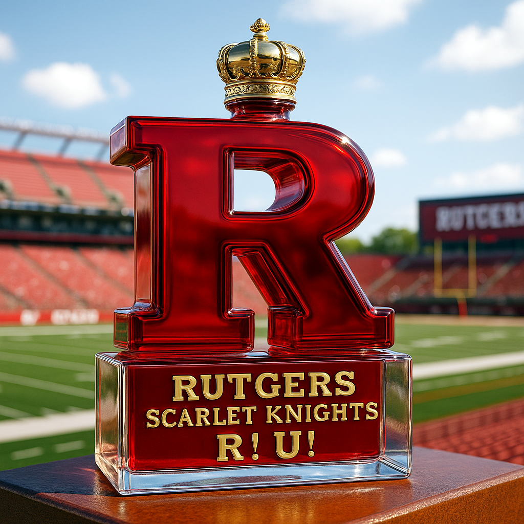 Rutgers Scarlet Knights Limited-Edition Whiskey Bottle