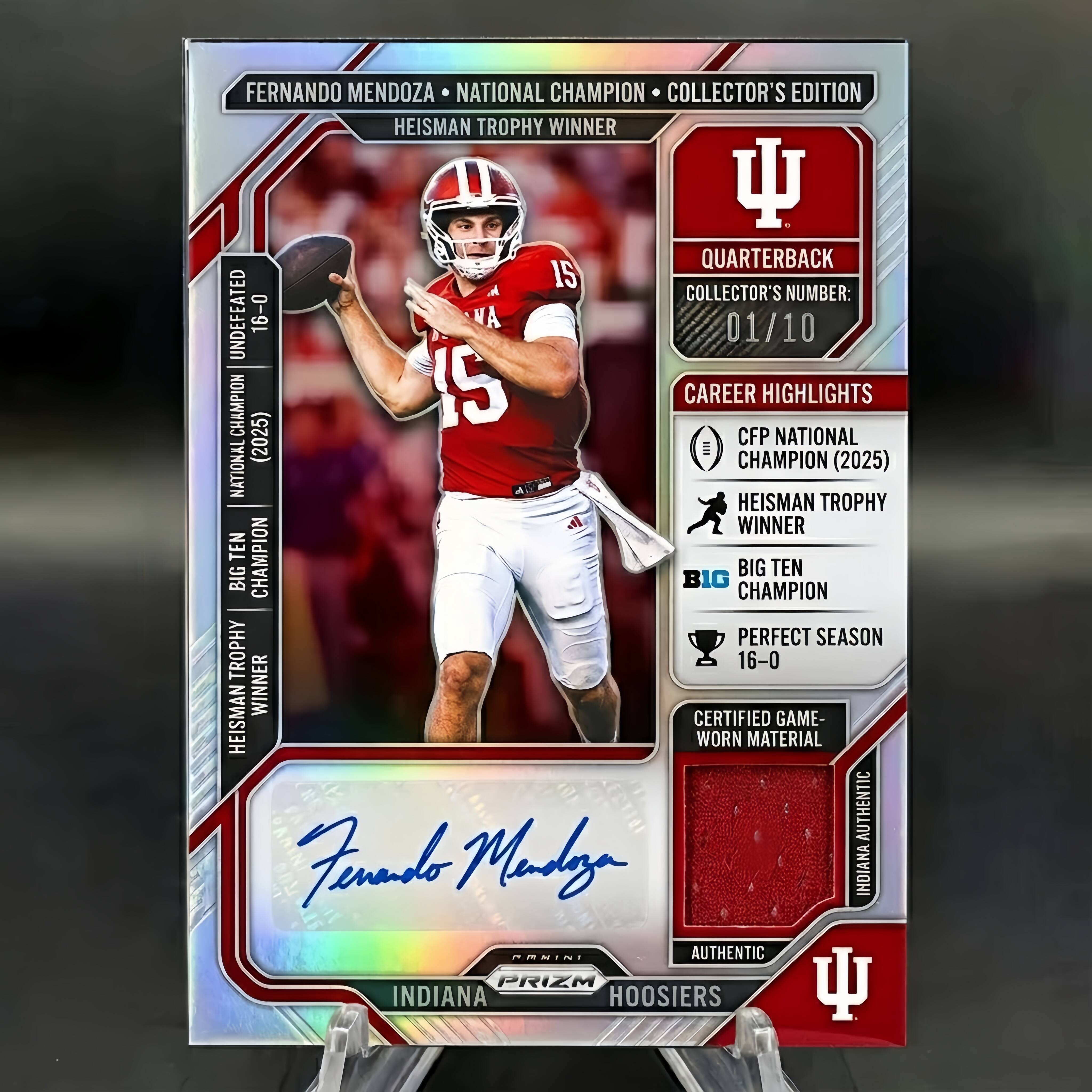 Fernando Mendoza Rookie Auto Patch Prizm Card