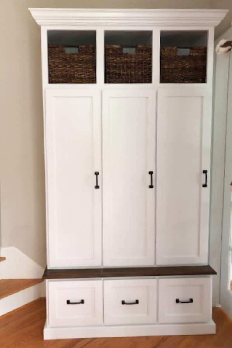 MARYLAND Locker entryway coat rack bench