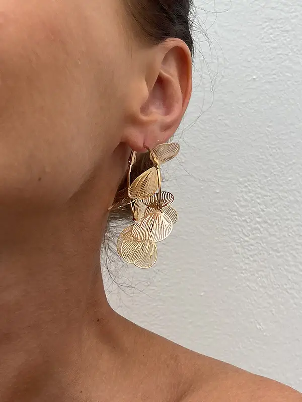 Floral Hydrangea Drop Earrings