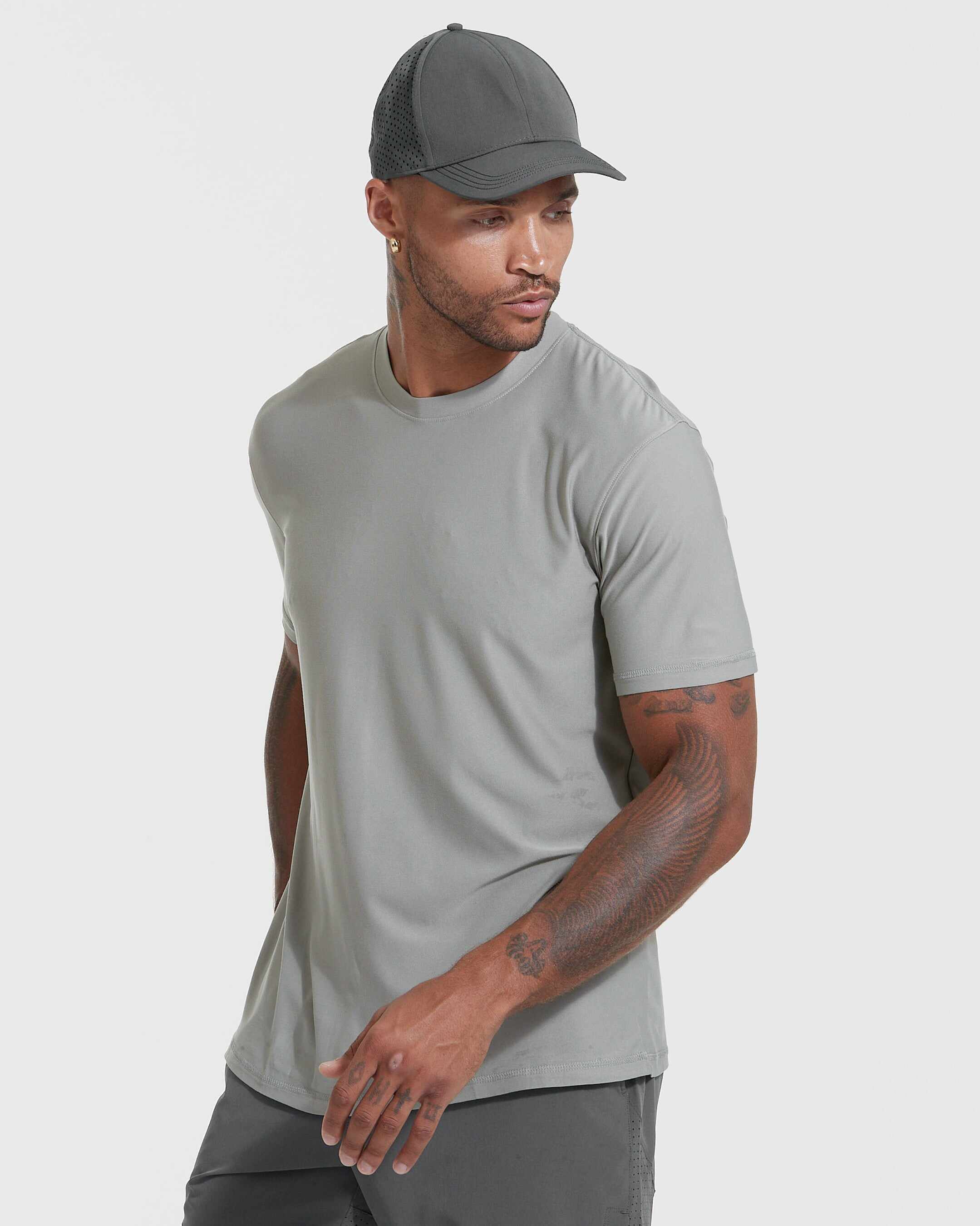Iron Gray Active Crew Neck Tee