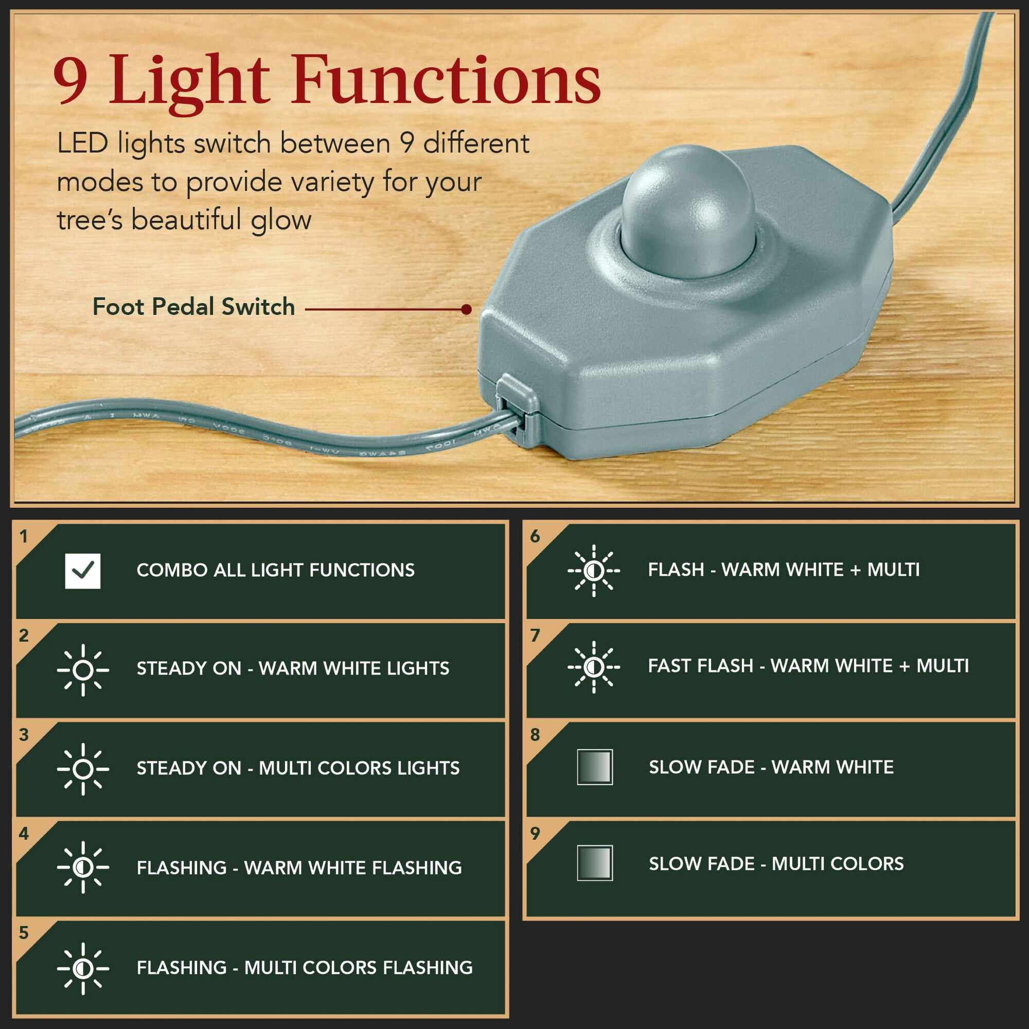 Pre-Lit Sparse Christmas Tree w/ 2-in-1 LED Lights, Cordless Connection