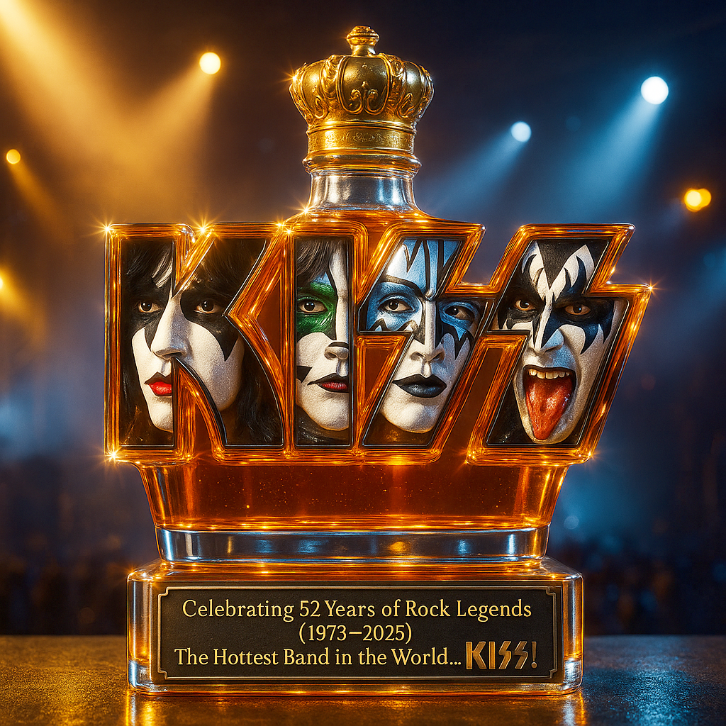 KISS 52th Anniversary Whiskey Bottle