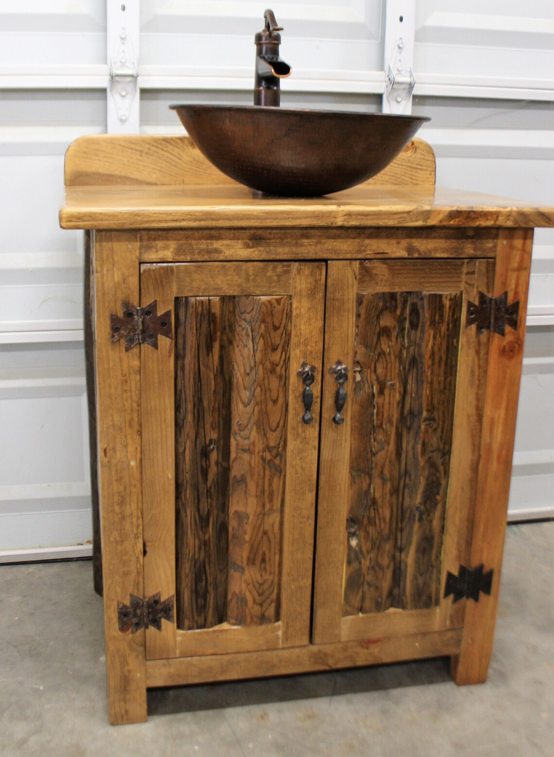 Rustic LOG Bathroom Vanity - 30